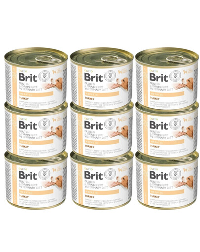 BRIT Veterinary Diet Grain Free Hepatic 12x200 g krůtí s hráškem pro psy s onemocněním jater