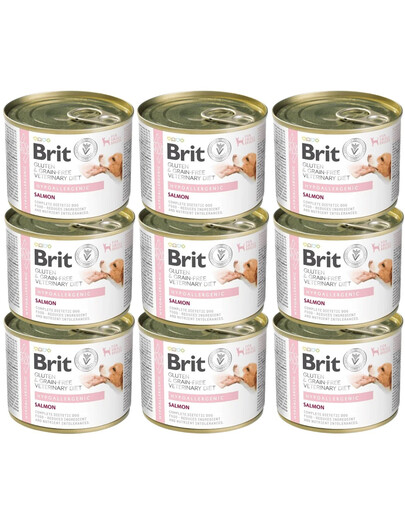 BRIT Veterinary Diet Grain Free Hypoallergenic 12x200g Losos s hráškem pro psy s potravinovou intolerancí