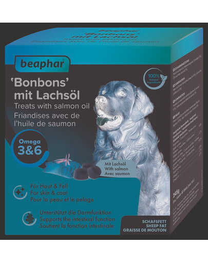 BEAPHAR Treats with Salmon oil praliny se lososovým olejem pro psy 40 ks.