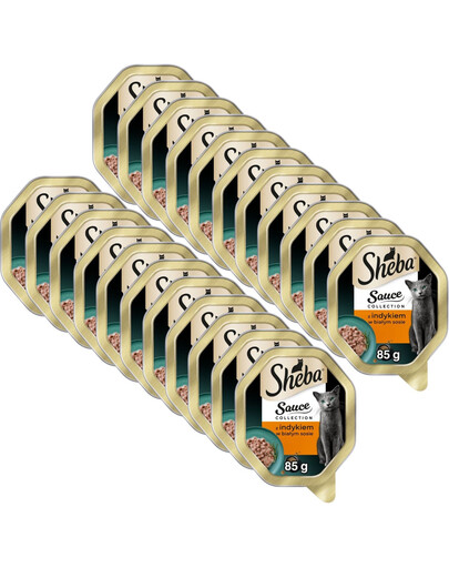 SHEBA Sauce Collection s krůtou v bílé omáčce 22x85 g krmivo pro kočky