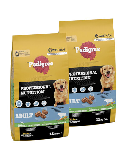 PEDIGREE Professional Nutrition Adult s hovězím masem a zeleninou 2 x 12 kg pro velké a středně velké psy