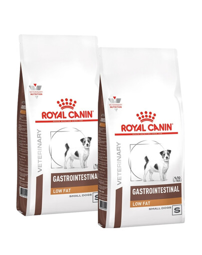 ROYAL CANIN Veterinary Gastrointestinal Low Fat Small Dog 2x8 kg nízkotučné krmivo pro malá plemena s hyperlipidemií