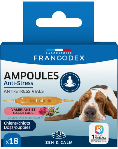 FRANCODEX Antistresové ampule 1ml pro psy a štěňata 18 ks