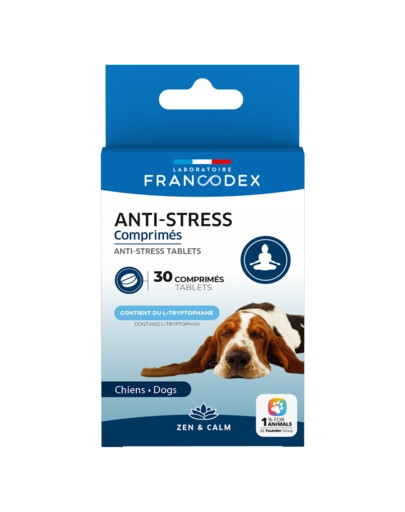 FRANCODEX Anti stress tablets 30 ks antistresových tablet pro psy