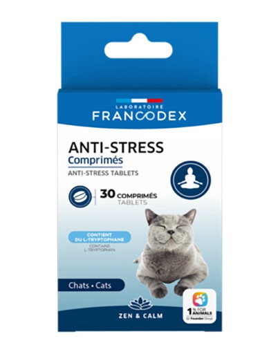 FRANCODEX Anti stress tablets 30 ks antistresových tablet pro kočky