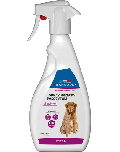 FRANCODEX Antiparazitní sprej s dimetikonem 500 ml pro psy a kočky