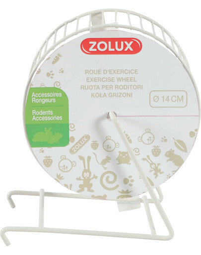 ZOLUX Kołowrotek metalowy dla gryzonia beżowy 14 cm