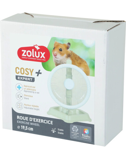 ZOLUX COSY Kołowrotek dla chomika plastikowy z podstawą cichy 19,5cm