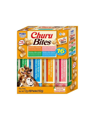 INABA Churu Dog Bites Variety Max s kuřecím masem 16x12 g