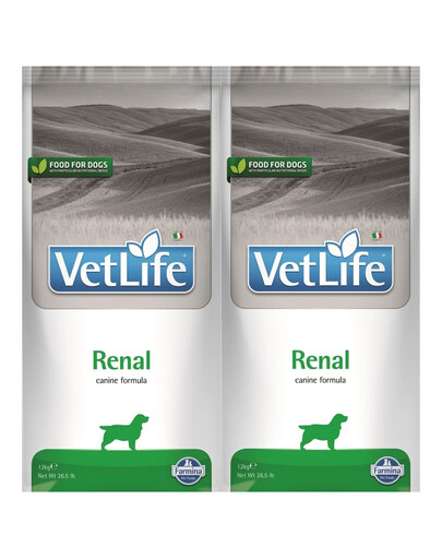 FARMINA Vet Life Renal Dog 2x12 kg krmivo pro psy s onemocněním ledvin