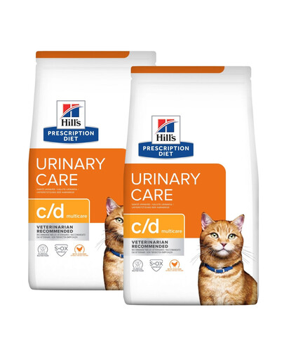 HILL'S Prescripition Diet Feline Urinary Care c/d Multicare 2x8 kg pro kočky s citlivým močovým systémem