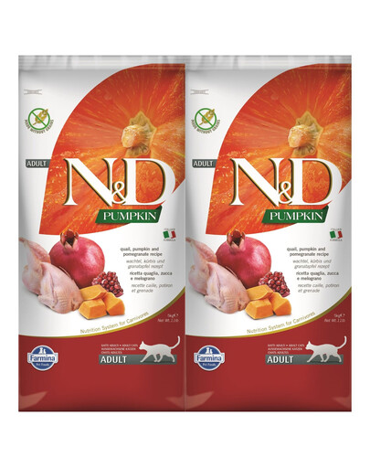 FARMINA N&D Pumpkin Cat quail & pomegranate 2x5 kg