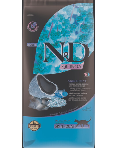 N&D Quinoa Cat skin&coat herring 5 KG