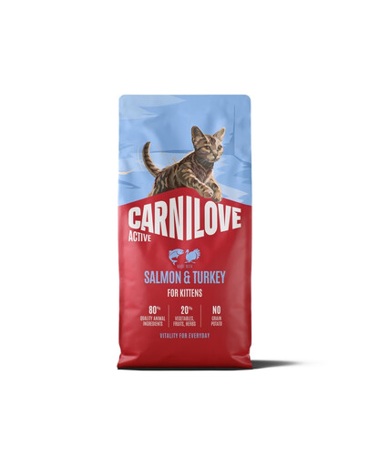 CARNILOVE Active Cat Salmon and Turkey for Kittens 6 kg łosoś i indyk, dla kociąt wszystkich ras