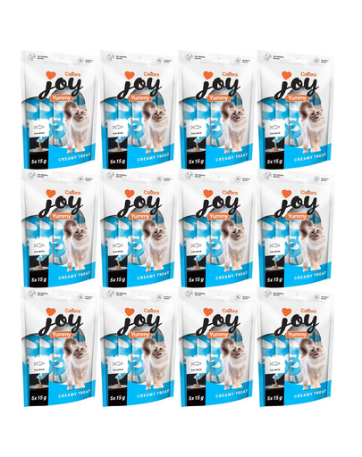 CALIBRA Joy Cat Yummy Salmon Treat 60x15 g s lososem, krémová pasta pro kočky