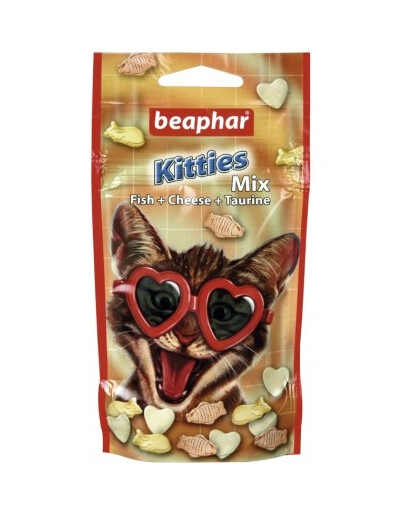BEAPHAR Kitty`S mix 180 st Pamlsky ve tvaru srdce pro kočky