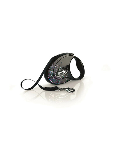 FLEXI Glam Splash Mystic S 3m černá páska vodítko pro psy