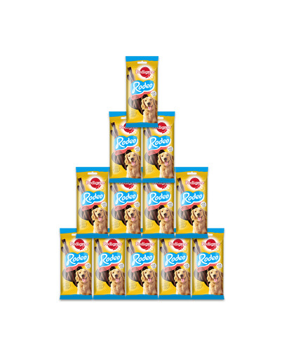 PEDIGREE Rodeo 12 x 122 g przysmak z wołowiną dla psów