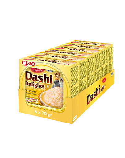 INABA Cat Dashi Delights Kurczak i ser 6x70 g