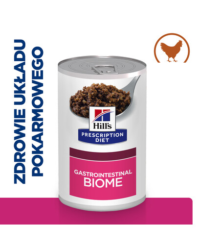 HILL'S Prescription Diet Gastrointestinal Biome 12x370g mokra karma dla psów s kurzcziakem