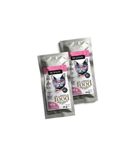 DR MALOU Liofilizowana karma Kurczak z kurzymi sercami 2x10 g sucha karma dla kotów