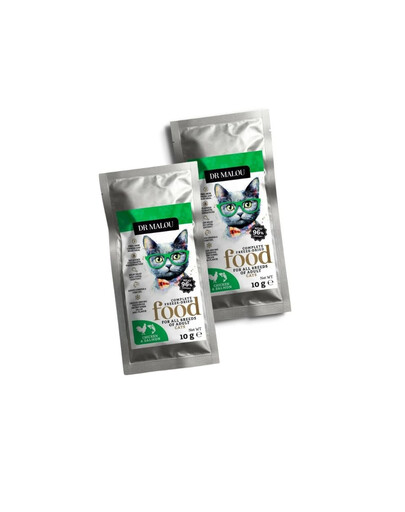 DR MALOU Liofilizowana karma Kurczak z łososiem 2x10 g sucha karma dla kotów