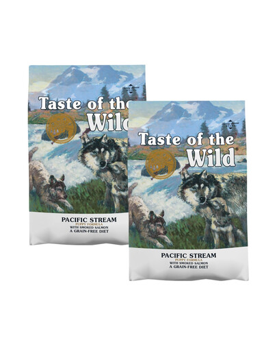 TASTE OF THE WILD Pacific Stream Puppy 2x5,6 kg s uzeným lososem