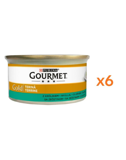 GOURMET Gold pasztet z królika dla kota 6x85 g
