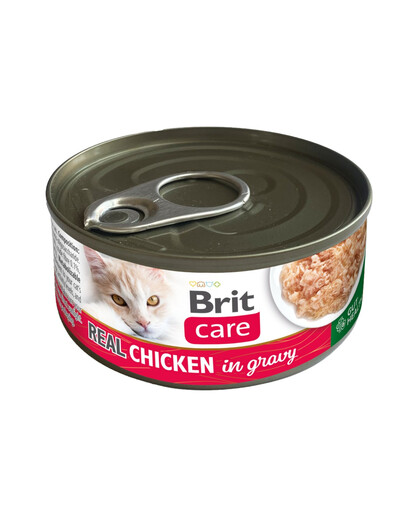 BRIT Care Cat Real Chicken in Gravy 80 g kuřecí řízky ve vývaru, mokré krmivo pro kočky