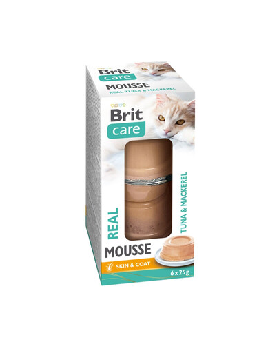 BRIT Care Cat Mousse Real Tuna and Mackerel 6x25 g mus z tuńczykiem i makrelą dla kotów