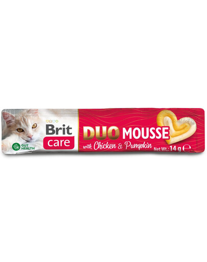 BRIT Care Cat Creamy Duo Mousse Chicken and Pumpkin 4x14 g kremowy przysmak z kurczakiem i dynią dla kotów