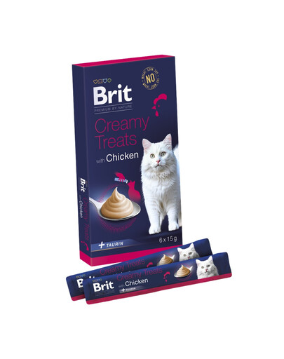 BRIT Premium by Nature Cat Creamy Treats with Chicken 6x15 g krémový kuřecí pamlsek pro kočky