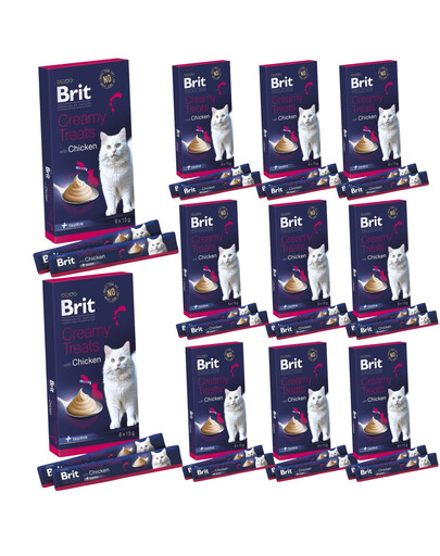 BRIT Premium by Nature Cat Creamy Treats with Chicken 66x15 g kremowy przysmak z kurczakiem dla kotów