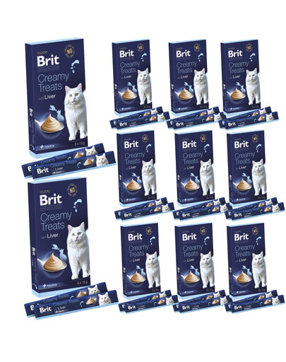 BRIT Premium by Nature Cat Creamy Treats with Liver 66x15 g kremowy przysmak z wątróbką dla kotów