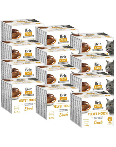 BRIT Care Cat Velvet Mousse Duck 24x80 g mus z kaczką, mokra karma dla kotów
