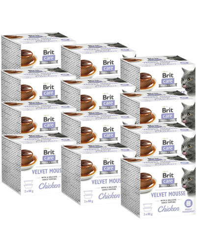 BRIT Care Cat Velvet Mousse Chicken 24x80 g pěna s kuřecím masem, mokré krmivo pro kočky