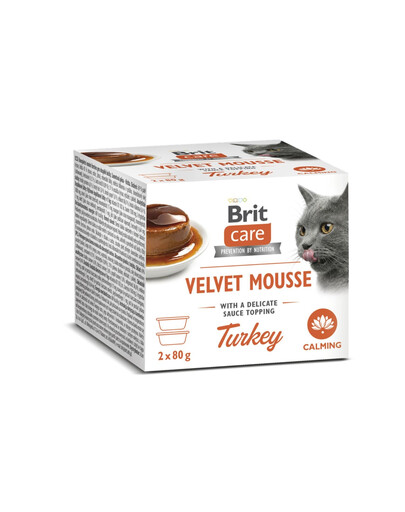 BRIT Care Cat Velvet Mousse Turkey 2x80 g krůtí pěna, mokré krmivo pro kočky