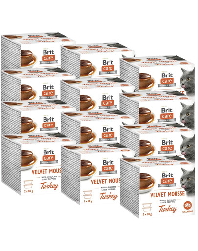 BRIT Care Cat Velvet Mousse Turkey 12x80 g mus z indykiem, mokra karma dla kotów