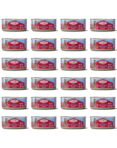 CARNILOVE Cat Can Paté Turkey and Salmon 24x100 g z indykiem i łososiem, pasztet dla kotów
