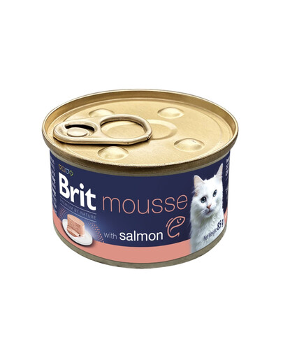 BRIT Premium by Nature Cat Mousse with Salmon 85 g mus z łososiem, mokra karma dla kotów