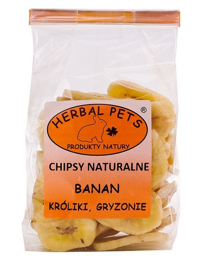HERBAL PETS Chipsy banánové 75 g