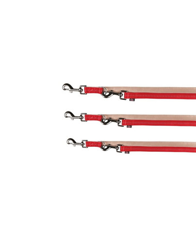 TRIXIE Softline Elegance Vodítko regulovatelné červené 2 m/20 mm
