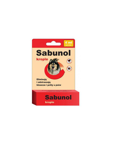 DERMAPHARM Sabunol kapky proti blechám a klíšťatům pro psa 4 ml