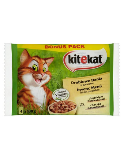 KITEKAT Kuřecí pokrm 4 x 0.1 kg bonus pack