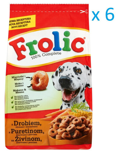 FROLIC drůběž a zelenina + cereálie 2 kg x6