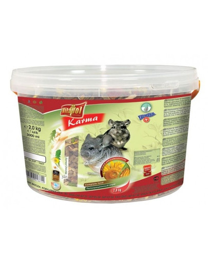 VITAPOL pokrm pro činčily - vědro 2 kg