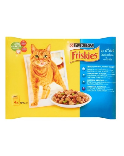 FRISKIES Multipack Adult s rybou v omáčce 4x100 g