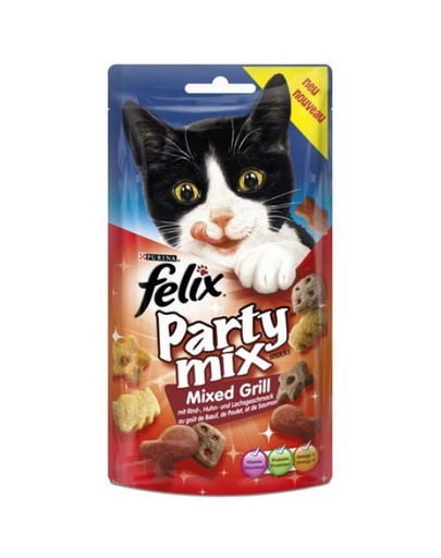 FELIX Party Mix Mixed Grills příchutí hovězího, kuřecího a lososa