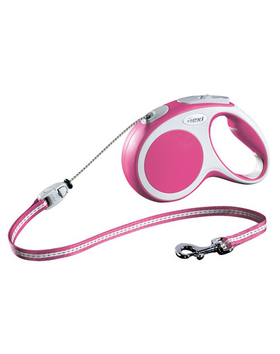 FLEXI Vodítko Vario S lanko 8m růžové