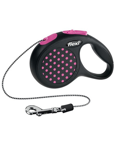 FLEXI Vodítko Design S lanko 5m růžové